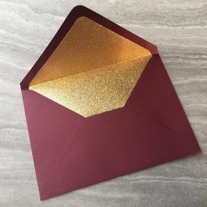 Phong Bì Lót Lấp Lánh Màu Hồng Và Vàng Hồng Trang Nhã Tùy Chỉnh Và Phong Bì Lót Lấp Lánh Màu Vàng Tùy Chỉnh - Product Image 2