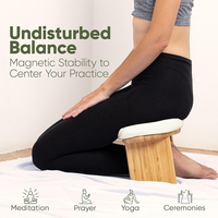 Chaise de méditation pliable portable WDF Factory Custom Yoga, banc de prière en bambou pour la réflexion et la paix