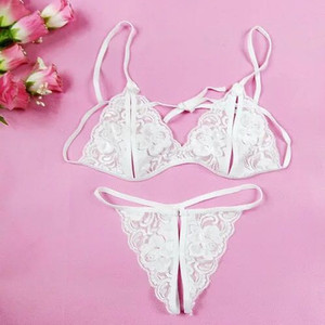 Teddy en dentelle transparente à entrejambe ouvert pour femmes, vêtements de nuit sexy, lingerie coquette - Product Image 4