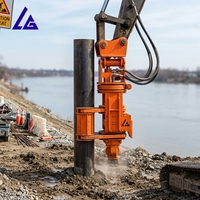 Pile driver LIGONG à couple élevé avec fixation latérale pour sols durs et rocheux, construction de fondations, structure en acier robuste