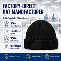 Topi Beanie Sailor Pendek Rajut Bergaris Lipat Klasik Hangat Musim Dingin Multi Warna Unisex Grosir MOQ Rendah