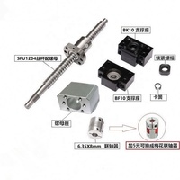 REALMAX W04 Ensemble de vis à billes SFU1204 SFU1605 SFU1610 SFU2005 L250-1450mm Écrou simple BKBF10 Accouplement C7 Support d'extrémité