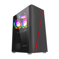 Bureau OEM ATX M-ATX ITX Pc Cases Design boîtier d'ordinateur en verre trempé Pc Cases