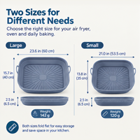 Plaque de cuisson pliable en silicone personnalisée, qualité alimentaire, pour friteuse à air et four, antiadhésive, résistante à la chaleur, réutilisable, pour gâteaux, OEM
