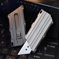 Couteau utilitaire miniature en titane CIEUIS, lame SK5, porte-clés portable, multifonctionnel, EDC, coupe-papier, extérieur