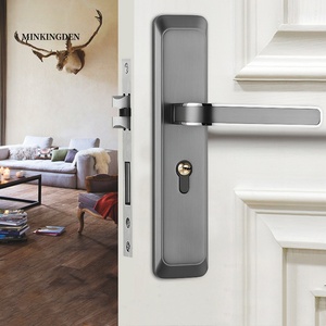 Chất lượng cao cấp tiêu chuẩn Mỹ khóa cửa màu đen với tay cầm dài Hợp kim kẽm đòn bẩy xử lý phần cứng trở lại tấm cho khách sạn biệt thự - Product Image 4