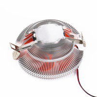 Refroidisseur de processeur universel QiuzAim pour ventilateur de dissipateur thermique silencieux à 3 broches Intel LGA 775/115x/1200 et AMD compatible avec les processeurs I3/i5/i7