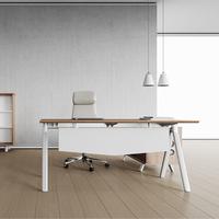 2025 plus récent bureau de direction de luxe usine personnalisé mobilier de bureau haut de gamme moderne convertible en forme de L placage de bois bureaux