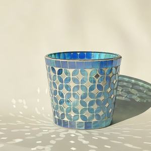 Vela Aromática en Frasco de Mosaico Azul Mediterráneo y Botella Difusora, Decoración para el Hogar, Alta Demanda, Venta al por Mayor - Product Image 4