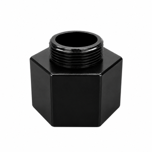 Connecteur hexagonal en plastique noir pour raccord de conversion de base de gicleur d'arrosage escamotable souterrain - Product Image 1