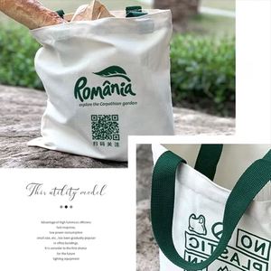Sac fourre-tout en toile de coton réutilisable, écologique, anti-poussière, à la mode, avec logo personnalisé DLBZ, pour les voyages et les courses - Product Image 3
