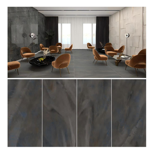 Dalles de sol en porcelaine grise Fiona Cement, antidérapantes, modernes, ACCENTS, 750*1500, béton mat, revêtement de sol durable pour usage intérieur - Product Image 1