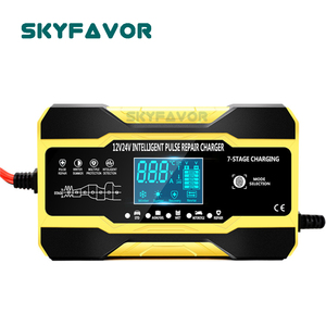 เครื่องชาร์จแบตเตอรี่รถบรรทุก รถจักรยานยนต์ รถยนต์ 12V 24V 10A อัตโนมัติ ชาร์จแบบสมาร์ทพัลส์ ซ่อมแซมแบตเตอรี่ เครื่องชาร์จแบตเตอรี่ GEL AGM LEAD ACID - Product Image 1