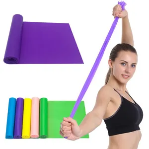 OEM Long Resistance Bands Flat Latex Home Gym Fitness Equipment For Yoga