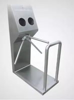 Portique de contrôle d'accès à carte magnétique avec tourniquet et barrière trépied