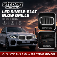 Calandre avant à LED lumineuse « Iconic Glow » pour BMW X5 G05 X6 G06 2019+ Calandre à lamelles simples en ABS noir brillant