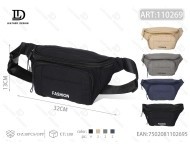 Borsa da uomo in nylon rettangolare con chiusura a cerniera solida per viaggi all'aperto - Product Image 1