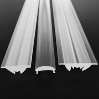 Bande de diffuseur en plastique transparent, profil Led en aluminium, Polycarbonate givré, mise au point optique, lentille d'extrusion linéaire///