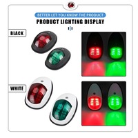 Feu de navigation LED 12V, lampe d'avertissement étanche, indicateur latéral droit et gauche pour bateau, yacht, camion, remorque, fourgon