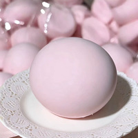 Jouet Squishy en forme de pain vapeur rose fraise, ultra-molle et collante, en PU à récupération ultra-lente, anti-stress pour adolescents et adultes, vente en gros