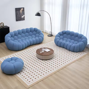 Flannel Modular Foldable Sectional Compressible Compressed Lazy <b>Memory</b> <b>Foam</b> Cloud Living Room Modern Bubble Set - Product Image 3