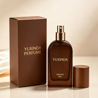 Vente en gros de flacons pulvérisateurs de parfum en verre vides de luxe, colorés, de 30 ml, 50 ml, 100 ml, noirs, avec boîte