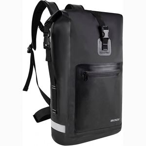 Free Sample Custom Luxury Roll Top <b>Backpack</b> Office Computer Bag Laptop Backpackp Leisure Black <b>Nylon</b> Laptop Rolltop <b>Backpack</b> - Product Image 5