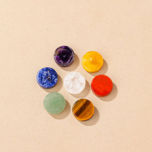 Pierres de paume rondes en cristal naturel, ensemble 7 chakras, pour la guérison et l'équilibre, artisanat en cristal - Product Image 5