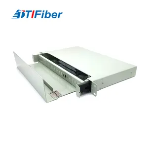 Termin Box 19 Inch 24 Port SC FC LC Connector With Baffle Beige Color Optical Distribution Box