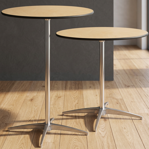 GDRS Custom Modern Round <b>Bar</b> <b>Table</b> Wood Top Metal Cross Base Multi-Functional for Home <b>Bar</b> Commercial Use (Model GDRS-BT001) - Product Image 2