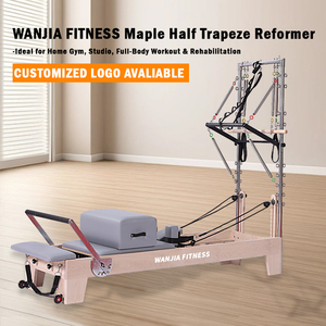 Reformer demi-trapèze en érable personnalisé de haute qualité pour la maison et la salle de sport, idéal pour le fitness et le yoga - Product Image 3