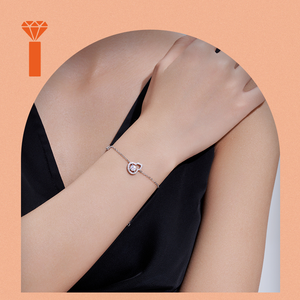 Bracciale a Forma di Zucca Ispirato al Desiderio in <span class=keywords><strong>Argento</strong></span> Sterling <span class=keywords><strong>925</strong></span> con Moissanite Centrale e Accento a Stella per Protezione e Gioia Simbolica - Product Image 5