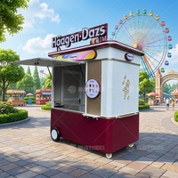 Mini remorque mobile pour café/desserts, camion de restauration entièrement équipé, vente de snacks, glaces, service rapide