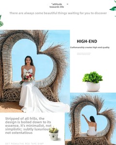 Kursi Gantung Rotan Bohemian untuk Taman Luar Ruangan, Dekorasi Patio Boho, Latar Belakang Fotografi - Product Image 3
