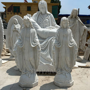 QUYANG extérieur <span class=keywords><strong>église</strong></span> <span class=keywords><strong>catholique</strong></span> taille réelle sculpté à la main pierre blanche marbre mère vierge marie Statue moules à vendre - Product Image 3