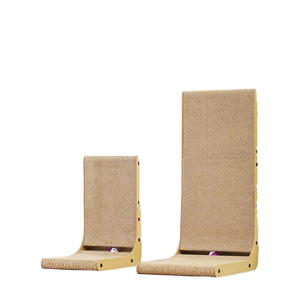 L-vormige moderne grote luxe krabpaal voor katten met duurzaam houten blad en papieren pad beschermen meubels voor katten - Product Image 6