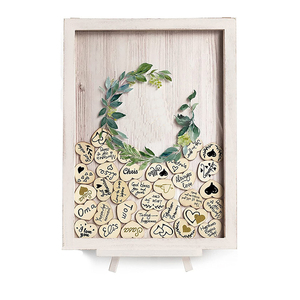 Decoraciones Rústicas de Madera de Pino para Bodas al por Mayor, Letrero para Libro de Visitas con - Product Image 2