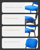 Chaise d'école empilable en tissu la plus populaire Chaise de bureau ergonomique empilable pour les visiteurs