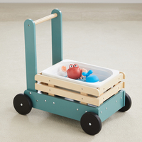 Asweets Chariot assorti en forme de marcheur multifonctionnel en bois pour crème glacée d'été Trotteur pour bébé à trois roues