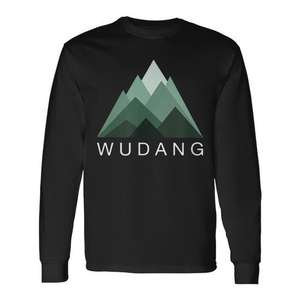 Camiseta de manga larga Wudang Mountain con diseño de templo daoísta, ropa unisex - Product Image 1