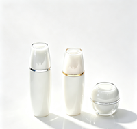 Set Botol Perawatan Kulit Akrilik Mewah 40ml 100ml 120ml Botol Pompa Lotion 50g Wadah Krim Kemasan Kosmetik