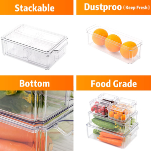 Multipurpose BPA Free Dishwasher Safe PP <b>Plastic</b> Storage Boxes & Bins Leak Proof Kitchen <b>Containers</b> for Fridge Organization - Product Image 4