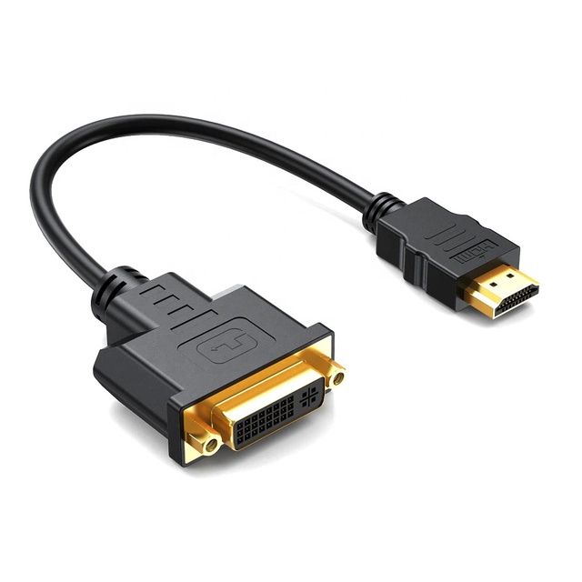 HDMI Male to DVI Female Adapter, 0.3M/1Feet Bi-Directional DVI Female to HDMI Male Connector, Support 1080P Full HD