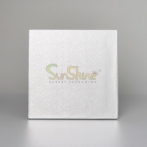 Sunshine Custom Thickness <b>Square</b> <b>Cake</b> Drum Food Grade Waterproof Gold Foil 8 10 12 14 16 Inch Corrugated Paper <b>Cake</b> Base <b>Board</b> - Product Image 2