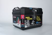 Top Case Moto PP, Pièces de Scooter, Boîtes Arrière Rigides Universelles Étanches avec Dossier et Kit de Fixation pour Motard