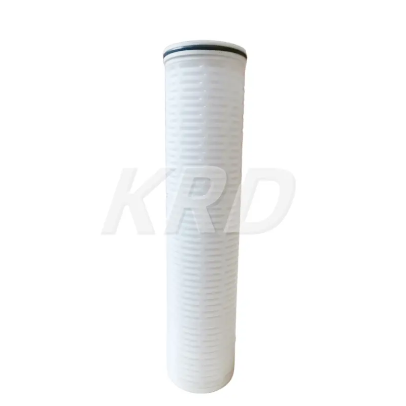 40 "PP pileli etkili yakalama küçük parçacıklar pileli su filtresi pilili tasarım yüksek akış filtre elemanı