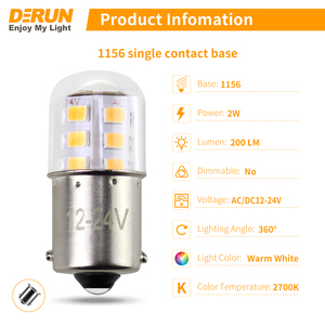 DC AC 12V 24V 2W <span class=keywords><strong>Ampoule</strong></span> Led à baïonnette à contact unique BA15S 1156 P21w T16 <span class=keywords><strong>Ampoule</strong></span>, LED-MINI-BA15S - Product Image 5