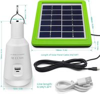 Prix Compétitif Système Solaire Tout-en-Un avec Ampoule et Fonction Power Bank, Ampoule LED Rechargeable E27 à Énergie Solaire