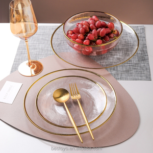 豪华瓷盘餐盘套装玻璃瓷盘套装餐厅圆形玻璃器皿Savall Horeca 10英寸数量 - Product Image 3