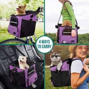 Free Sample Dog Bike Basket, Soft-Sided Ventilated Dog Bike Carrier <b>Backpack</b>, Dog Pet Bicycle Basket for Bike Handlebar, <b>cat</b> - Product Image 6